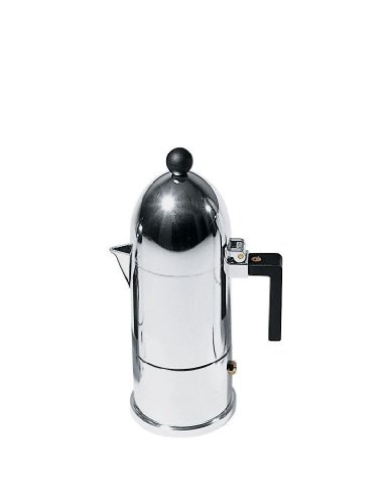 (TG. 3 tazze) Alessi La Cupola A9095/3 B Caffettiera di Design in Fusione di All