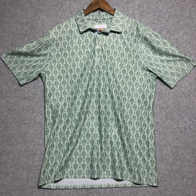 Smith And Quinn Polo Shirt Mens L Performance All Over Print Golf Club Floral
