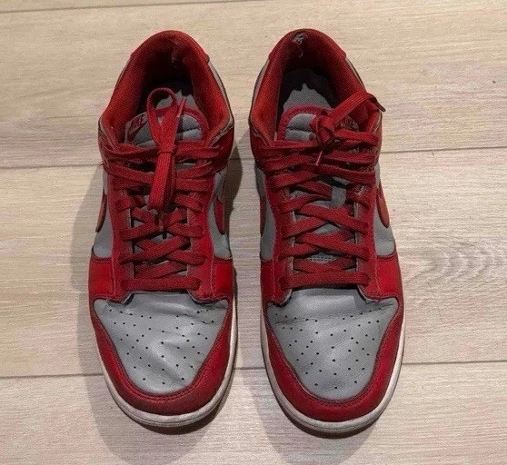 Nike Dunk низкие ретро средние серые университетские красные UNLV DD1391-002 мужские размер 10 2021 - Изображение 4 из 4