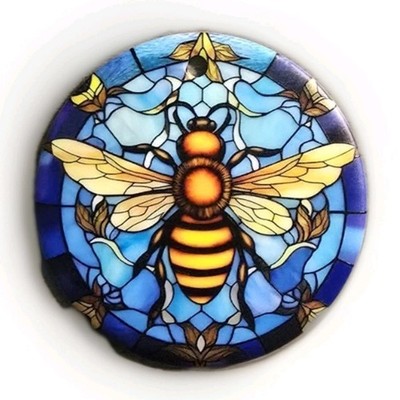 Bee Circle Ceramic Ornament Christmas Gift  Holiday Decorations Bee Lovers