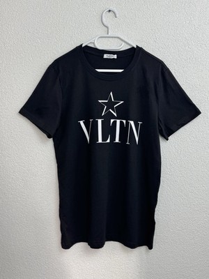NWT Valentino VLTN T Shirt Black Cotton Star Print Women's Size L