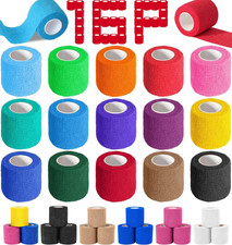AZEN 16 Pack Self Adhesive Bandage Wrap, 2" X 5 Yards Elastic Cohesive Bandage W