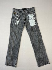 Vinatge Southpole Jeans Mens 32x30 Gray Relaxed Fit Distressed Y2K Skater Grunge