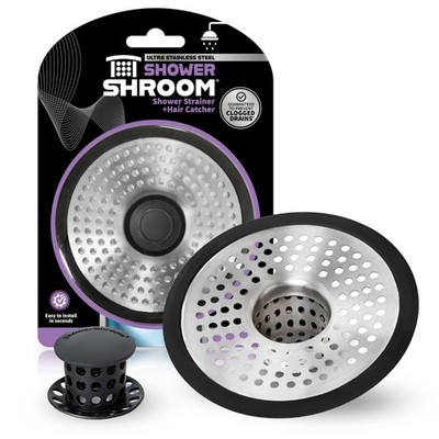 ShowerShroom Ultra Strainer Hair Catcher Drain Protector for Shower Stall Drains
