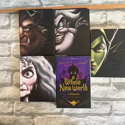 Lot of 5 Disney Villans Book Lot  of Mistress All Evil Poor Unfortunate Soul