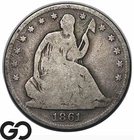 1861-O Seated Liberty Half Dollar