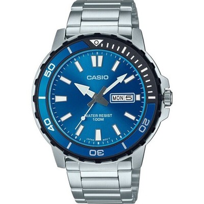 CASIO ''''Marine Monster'''' MTD-125D-2A1 Herrenuhr Stahl blaues Zifferblatt