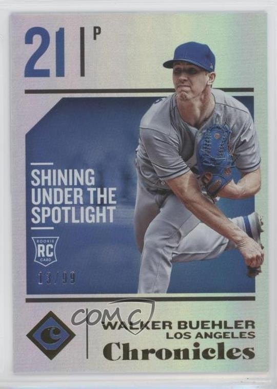 2018 Panini Chronicles Holo Gold 13/99 Walker Buehler #12 Rookie RC 5r6
