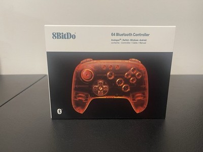 8BitDo 64 Controller Funtastic Limited Editions FIRE IN HAND ANALOG SWITCH
