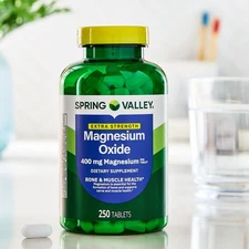 Spring Valley 400mg Magnesium, 250-Count Tablets, Bone & Muscle Health Support