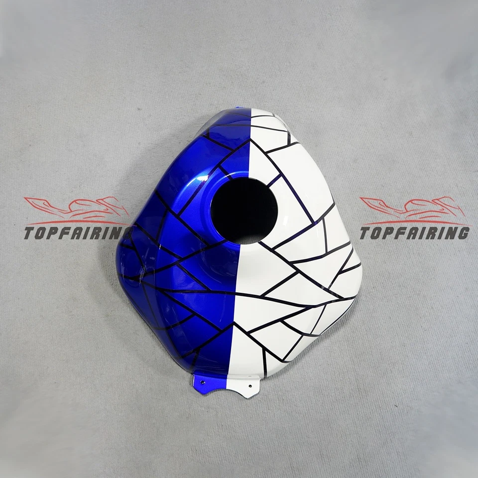 Kit de carenado blanco azul para Kawasaki Ninja ZX6R 2009-2012 636 ZX600R + cubierta del tanque Foto 3 de 4