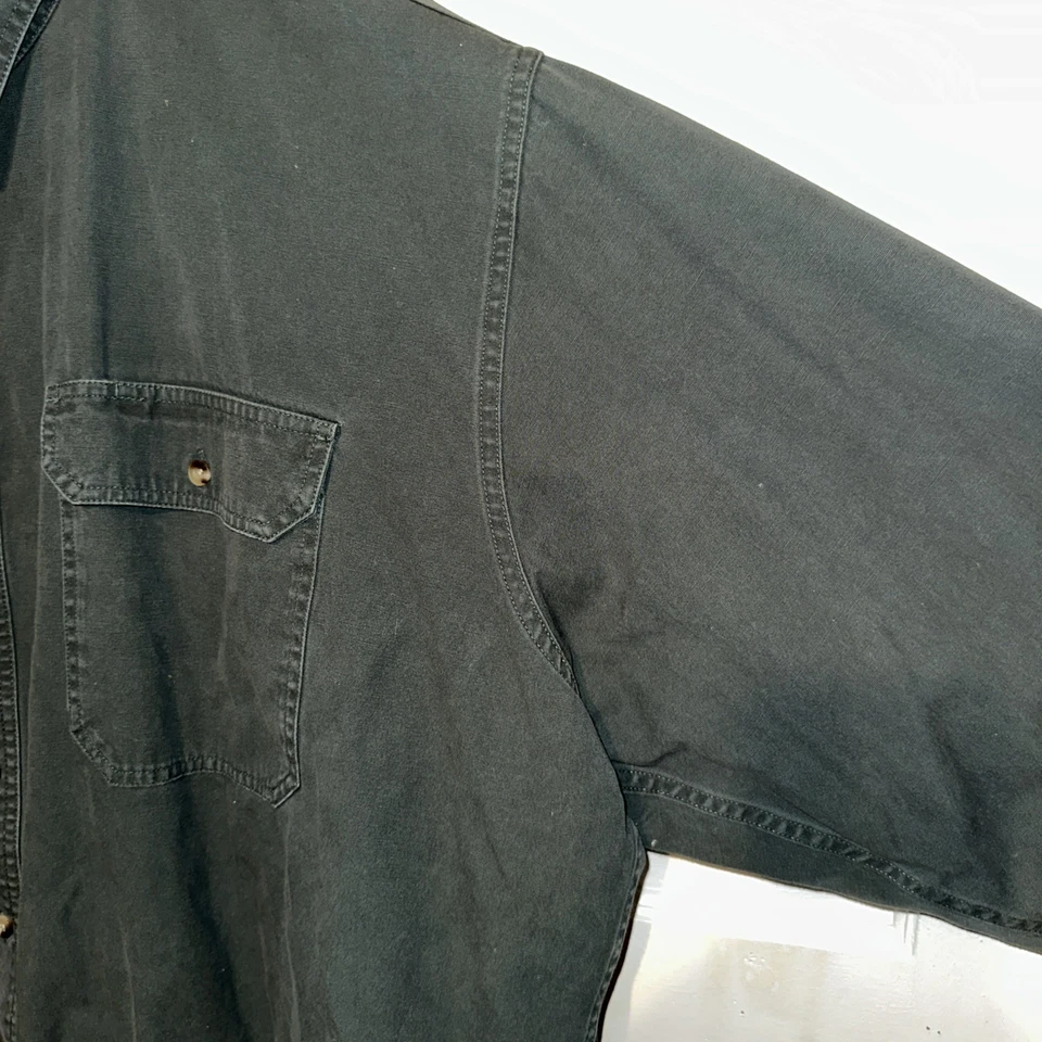 Cabelas Exterior Denim Franela Forrada Bosque Verde Chamarra Hombre’s 4XL Foto 4 de 4