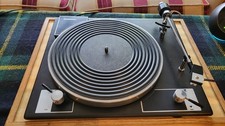 Connoisseur BD2 Turntable with Stanton Gold 500 Cartridge on wooden plinth.