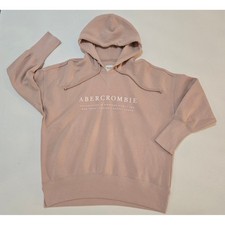 Abercrombie Fitch Soft AF Collection Blush Logo Hoodie Sweatshirt Medium
