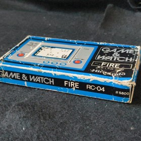 Vintage Nintendo Game & Watch Fire RC-04 Handheld game 1980 w/Box set, Working