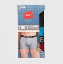 Hanes Premium Stretch Tagless Trunks M 5-Pack Multicolor Men's Underwear
