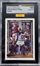 1992-93 Topps - Shaquille O'Neal #362 Gold (RC) SGC 100 PRISTINE - POP 2  - MBA