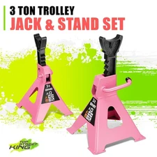 Pair 6600lbs 10.8in-15.7in Pink Jack Stands Shop Repair Tools Car Truck Jack