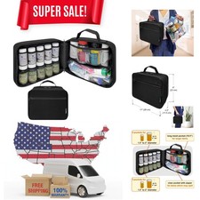 Large Pill Bottle Organizer - 10 Pockets Medicine Bag for Travel Home Stora...