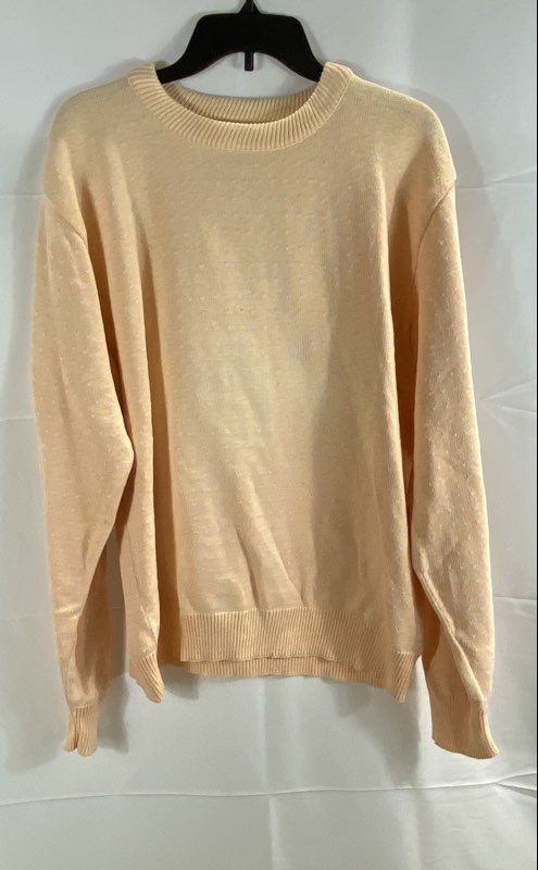 Vintage 80s EastWind by Alps Men's Sweater Nautical Pointelle Knit Cream XL