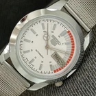 VINTAGE REFURBISHED SEIKO 5 AUTOMATIC 7009A JAPAN MENS WHITE DIAL WATCH a2900-U