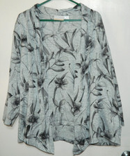 W26 ALFRED DUNNER WOMENS KNIT CARDIGAN BUILTIN SHELL PLUS SZ 3X