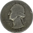 1946-S Washington Silver Quarter in a SAFLIP® - VG- (Good+)