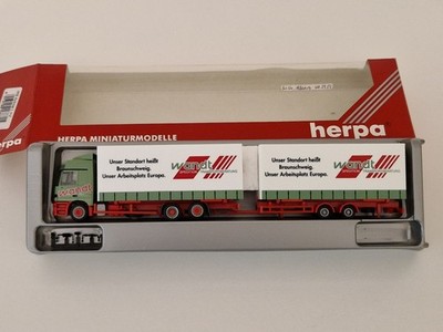 Herpa 1/87 MB Mercedes Benz Planen Hängerzug Tandem Spedition Wandt