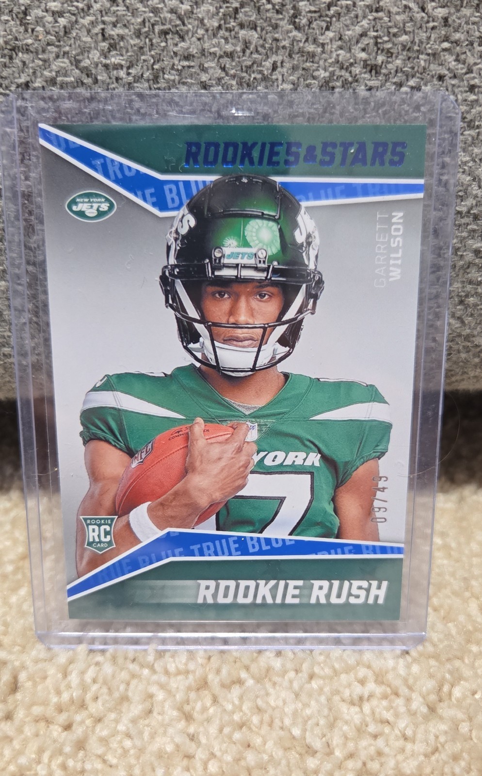 2022 Panini Rookies & Stars - Rookie Rush Garrett Wilson #RR-8 True Blue /49 X2