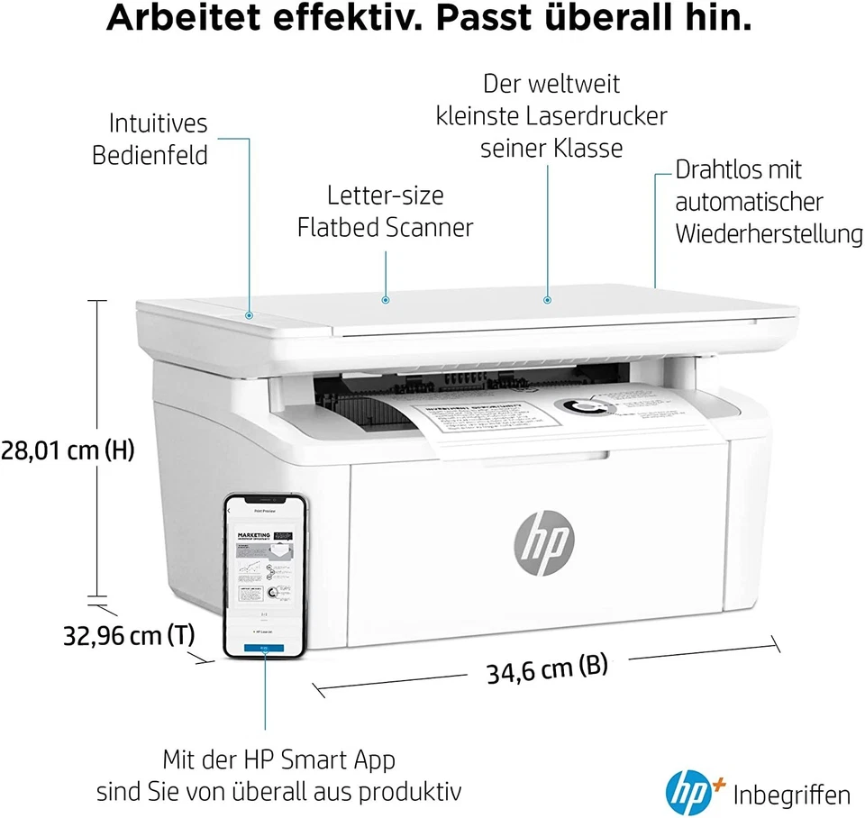 HP LaserJet MFP M140w Multifunktionsdrucker - Demogerät - Bild 2 von 4