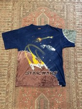 Vintage 1990s Star Wars Episode 1 Phantom Menace AOP All Over Print T Shirt Sz L