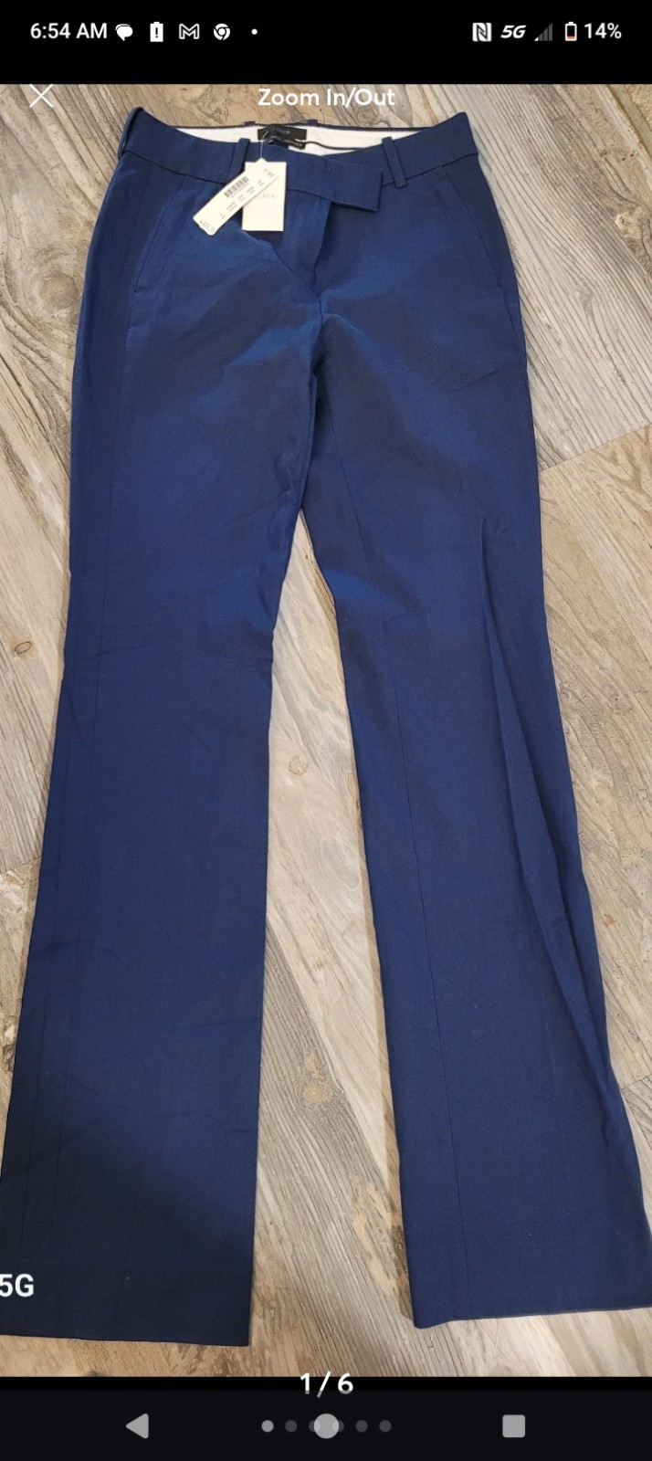 JCrew Womens Campbell Stretch Pants Dark Navy, Size 0, Ankle