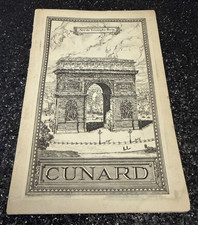 Cunard Line Passenger List Information Booklet Paris Vintage 1930