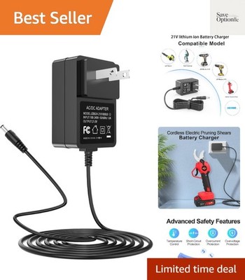 21V Lithium Battery Charger Mini Chainsaw Charger, with Charging Light | Comp...