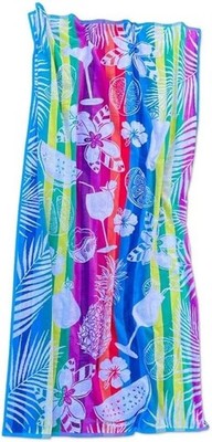 Garnier-Thiebaut Tropic Neon Beach Towel 39''X71'', 100Cmx180Cm, 100% Cotton