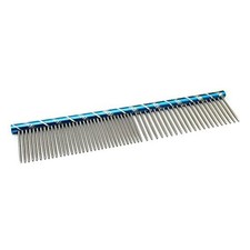 UEETEK Stainless Steel Pet Comb with Single Row Teeth for Dog Medium, Blue