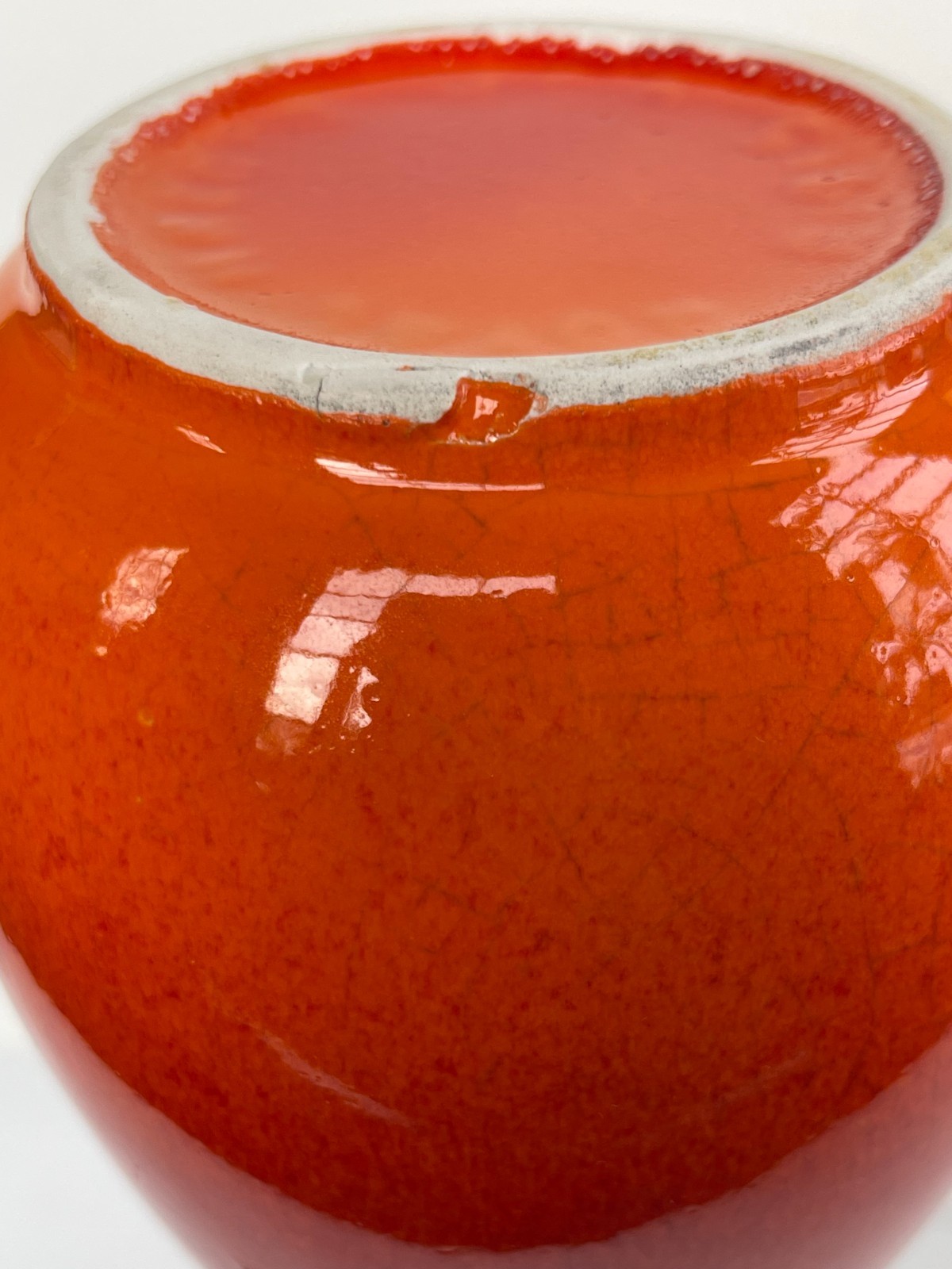 Vintage ROYAL HAEGER Orange Red FLAME Vase 15"   model  R1915 Mid Century Modern