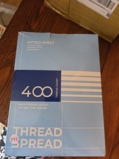 THREAD SPREAD 100 Cotton Queen Fitted Sheet Only - 400 Thread Count Cotton Fitt