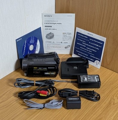 SONY HDR-SR12 Handycam Camcorder NightShot 10.2MP Full HD 120G Japanese only Exc