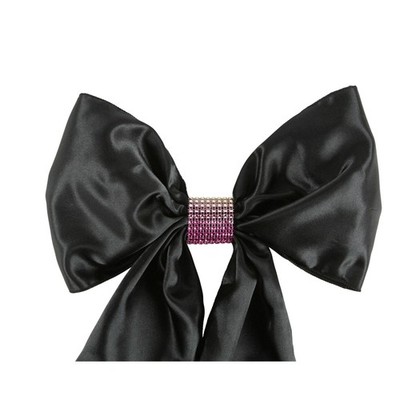 25 Rainbow Rhinestone Bow Covers - 8 Row - wedding chair sash reusable