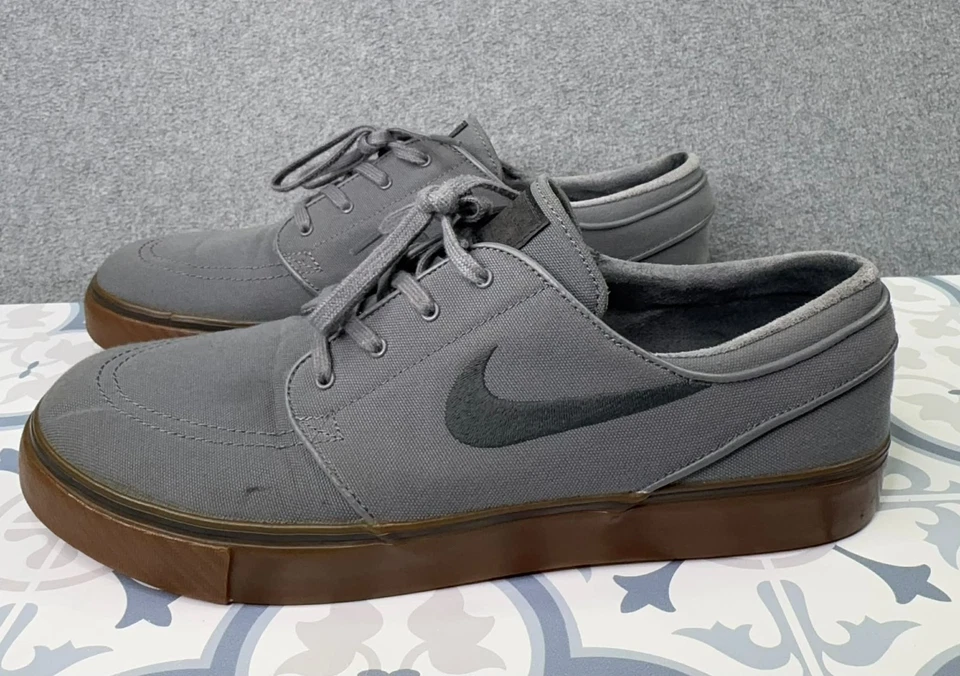 Nike SB Zoom Stefan Janoski Zapatos de Skateboarding Para Hombre Talla 13 Gris Lona Swoosh Foto 3 de 4