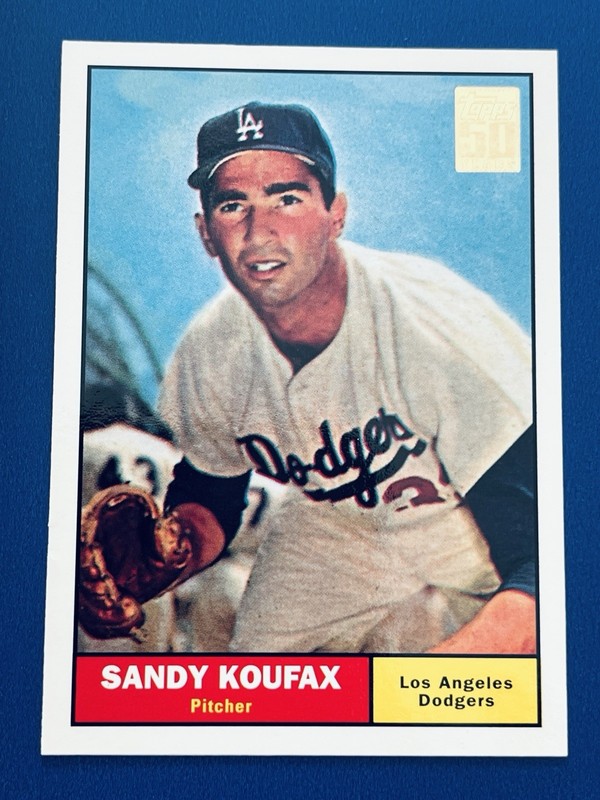2001 Topps Through The Years #15 Sandy Koufax Dodgers HOF Reprint