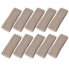 Mallofusa 10 PCS Cotton Sports Basketball Headband/Sweatband 7" x 2", Gray