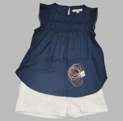 LOFT Ladies Blue Flutter Sleeveless Top Size XS