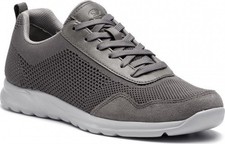Geox Sneakers Uomo U Erast B - Mesh E Pelle - Antracite - Taglia 46 - NUOVO OVP