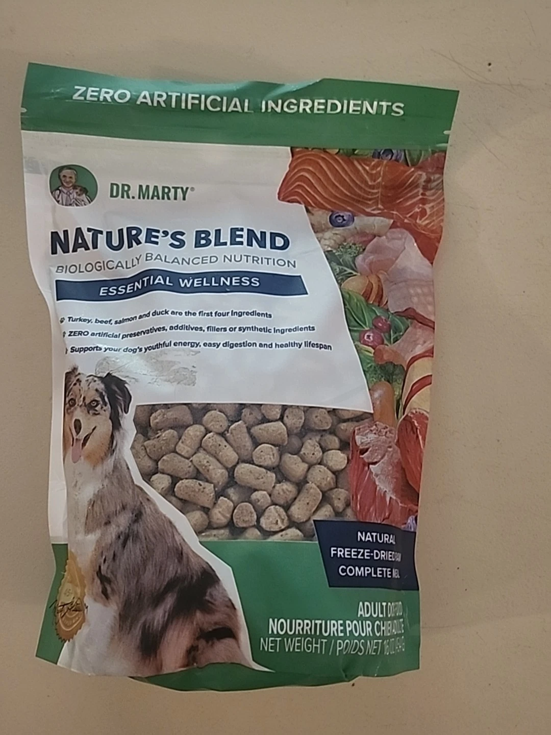 16 Ounce Dr. Marty Nature's Blend Freeze-Dried Raw Dog Food 100% Charity
