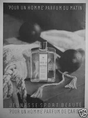 WERBUNG 1949 CARON POUR UN HOMME DIE SCHÖNSTEN LAVENDEL SPORT - ADVERTISING