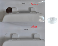  1 Piece Toto Toilet Washlet Bidet Hole Cover Plastic Plug Snap On Cap White