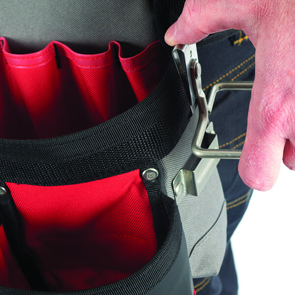 CK Tools MA2736 Electrician Tool Holder 3 Pocket 10 Holder Pouch Hammer Loop image 5