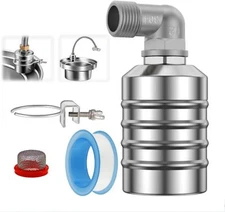 Automatic Float Valve,1/2" to 3/4'' Water Float Valve 304 Stainless Steel Fully 